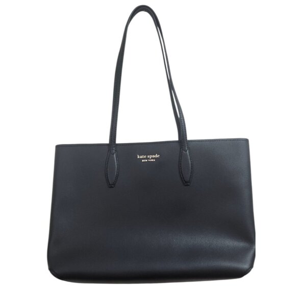 New Kate Spade All Day Large Tote Leather Black Multi - Picture 3 of 16